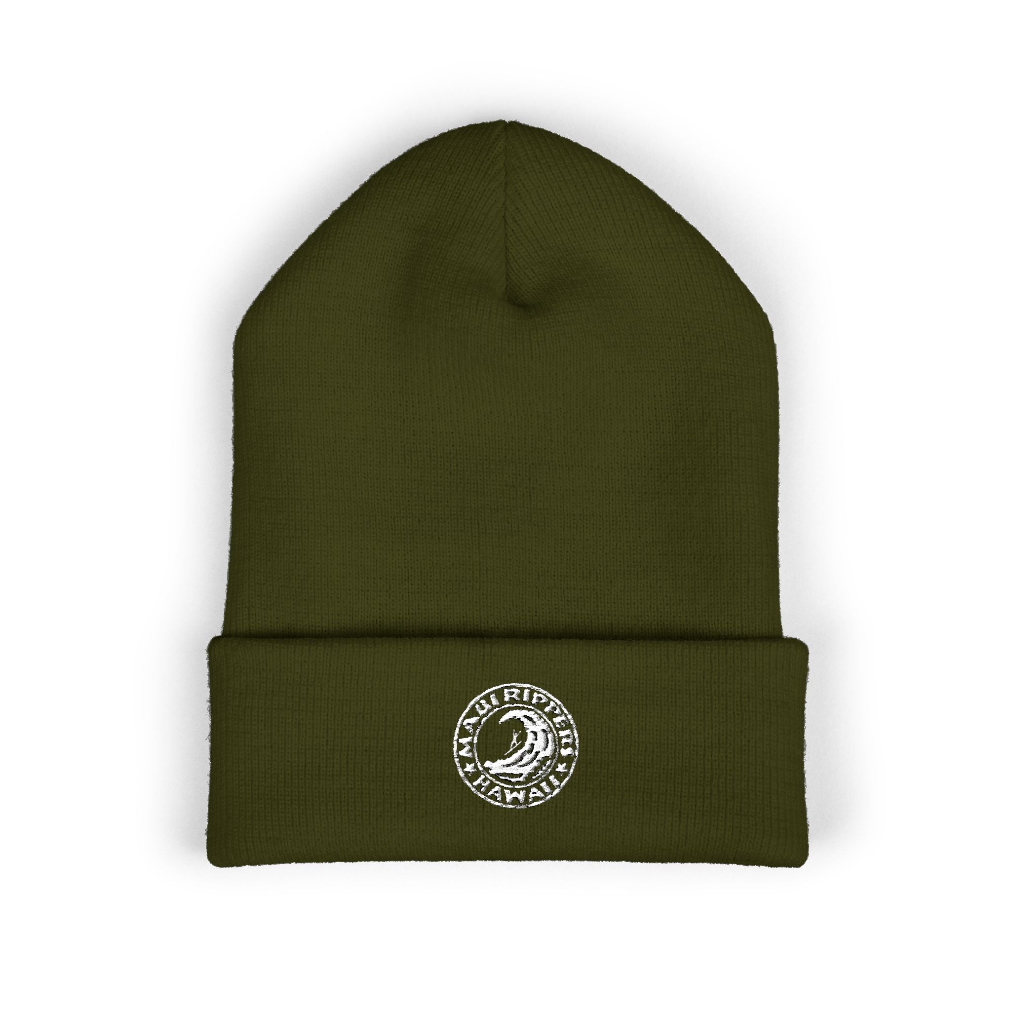 Classic Maui Rippers Logo Beanie Olive