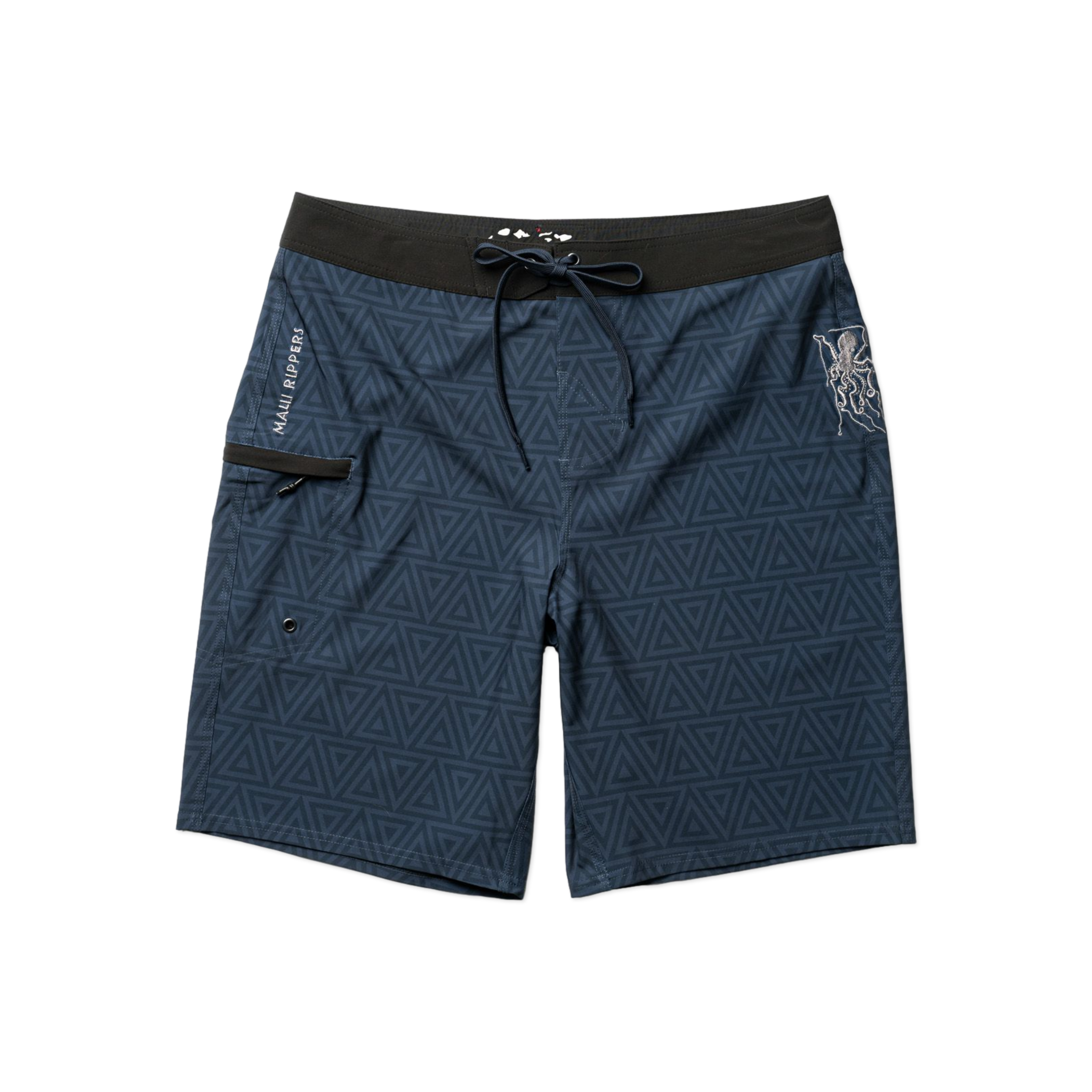 Blue Geo 21" Stretch Boardshort