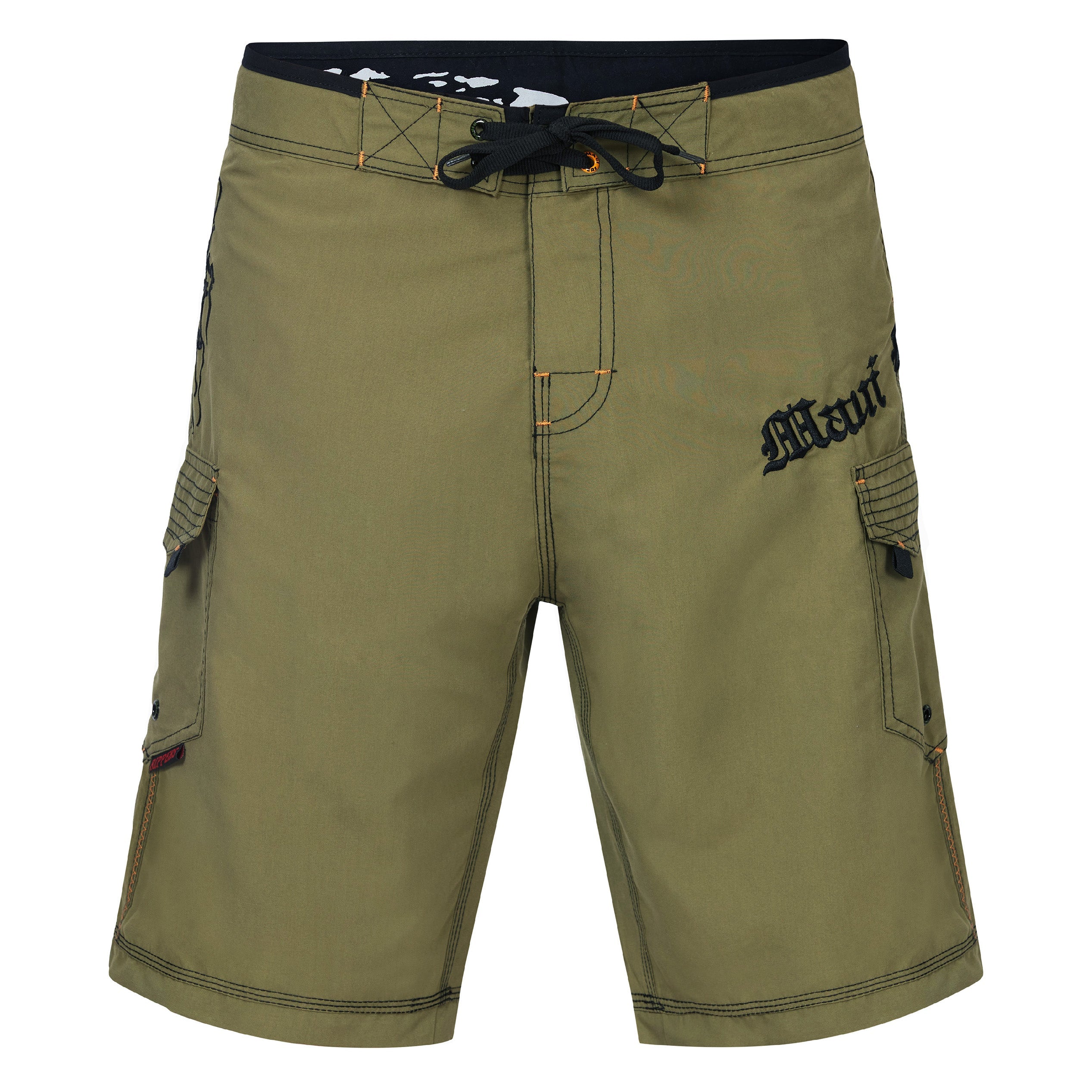 Dark Olive 21" Hawaiian Octo Tako Boardshorts