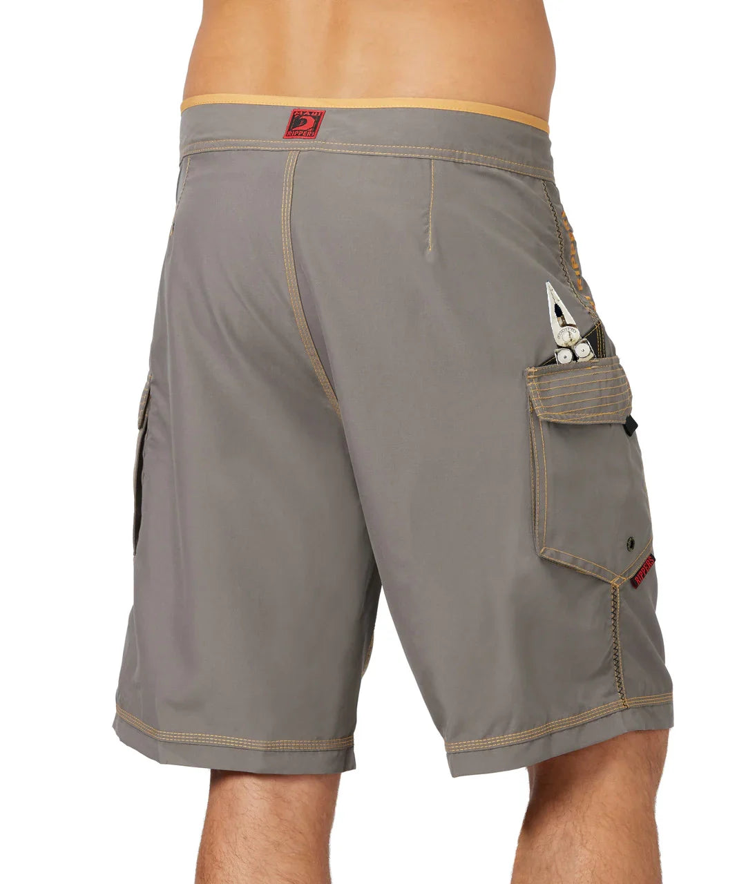 Grey 21" Hawaiian Octo Tako Fishing Shorts