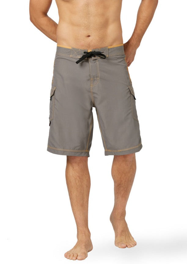 Grey 21" Hawaiian Octo Tako Fishing Shorts
