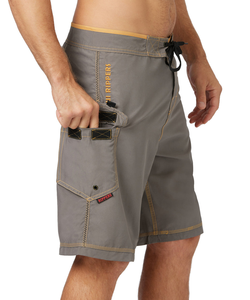 Grey 21" Hawaiian Octo Tako Fishing Shorts