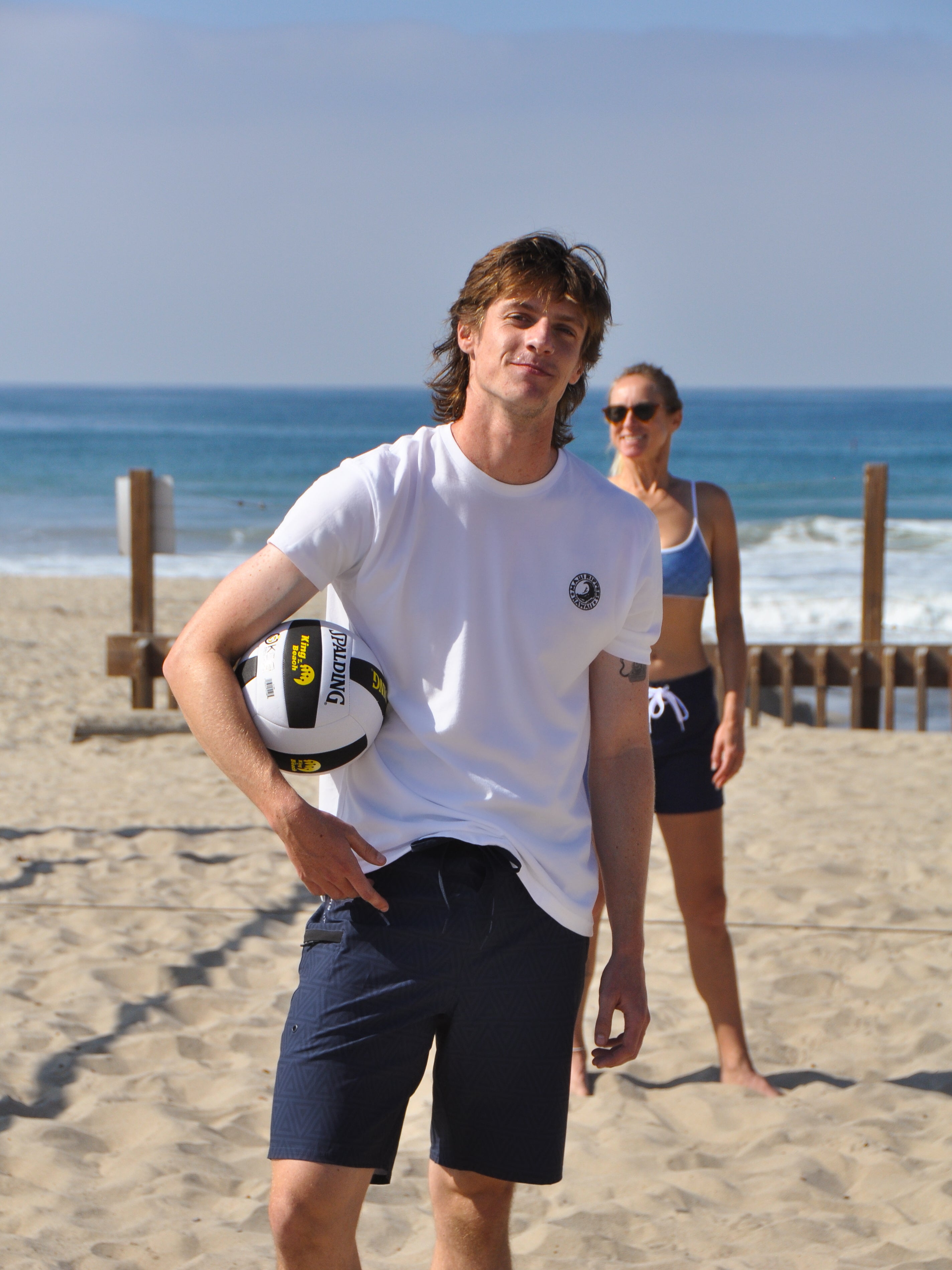 Blue Geo 21" Stretch Boardshort