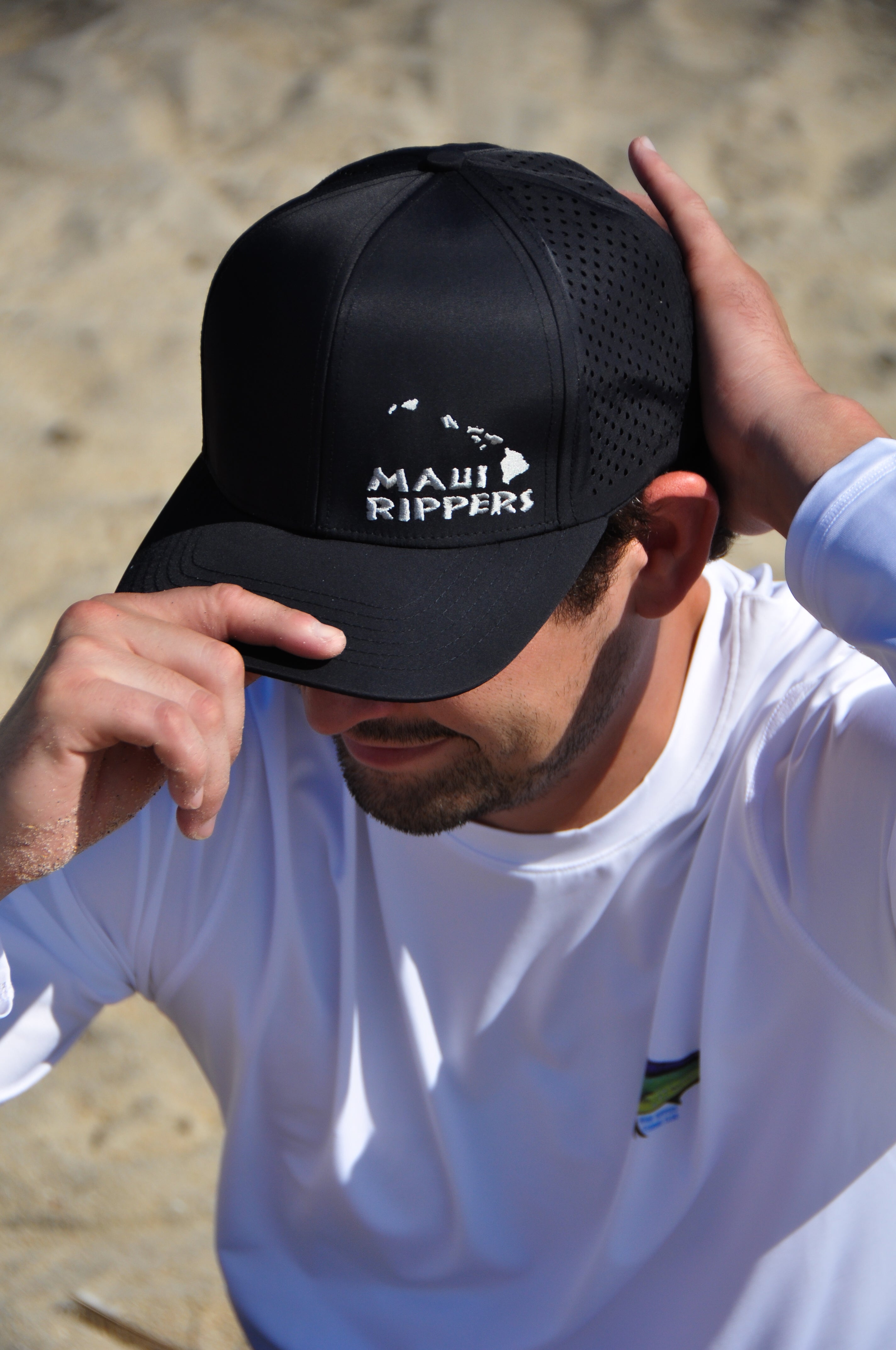 Black Hawaiian Island Waterman Hat