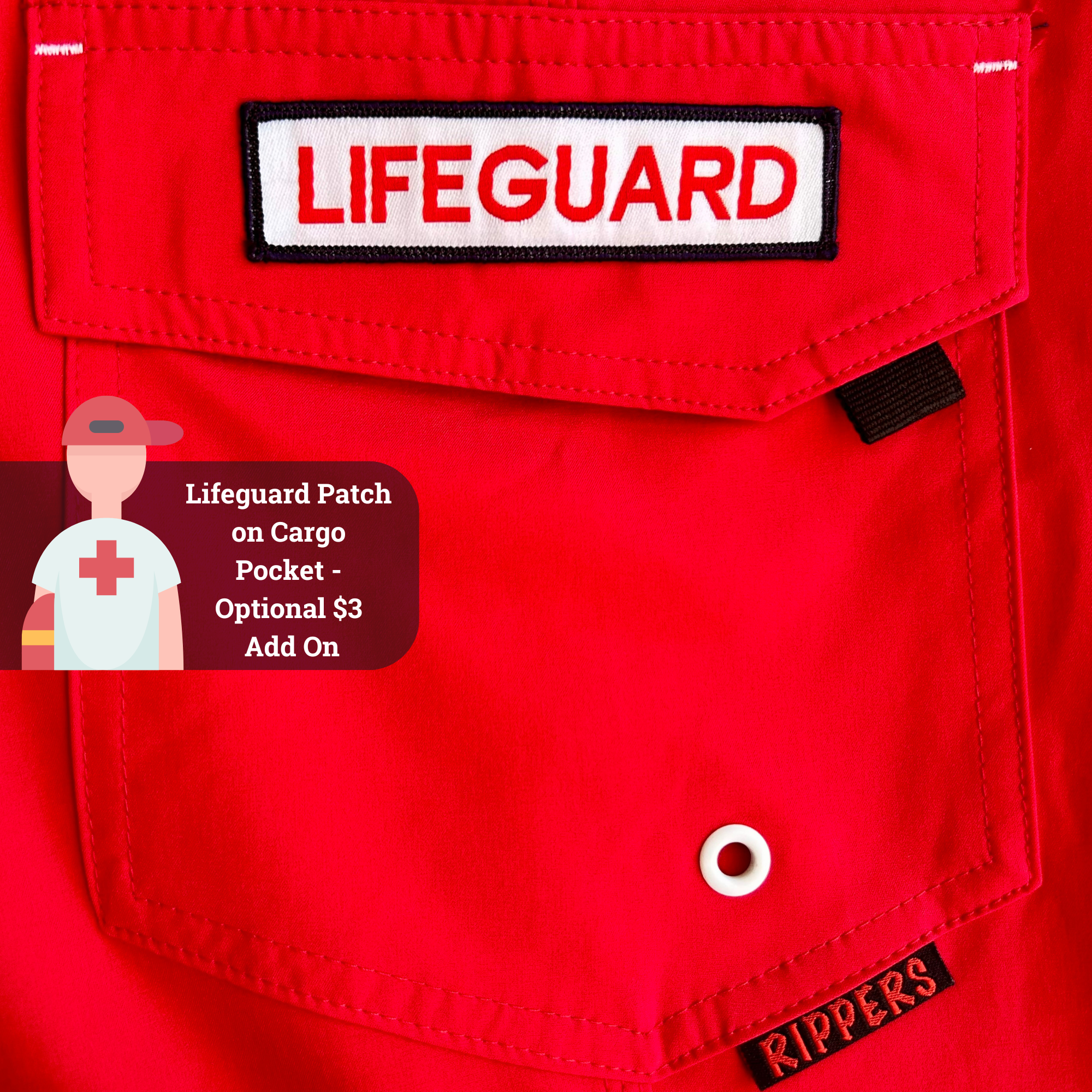 17" Stretch Lifeguard & Fire Uniform Boardshort - Navy