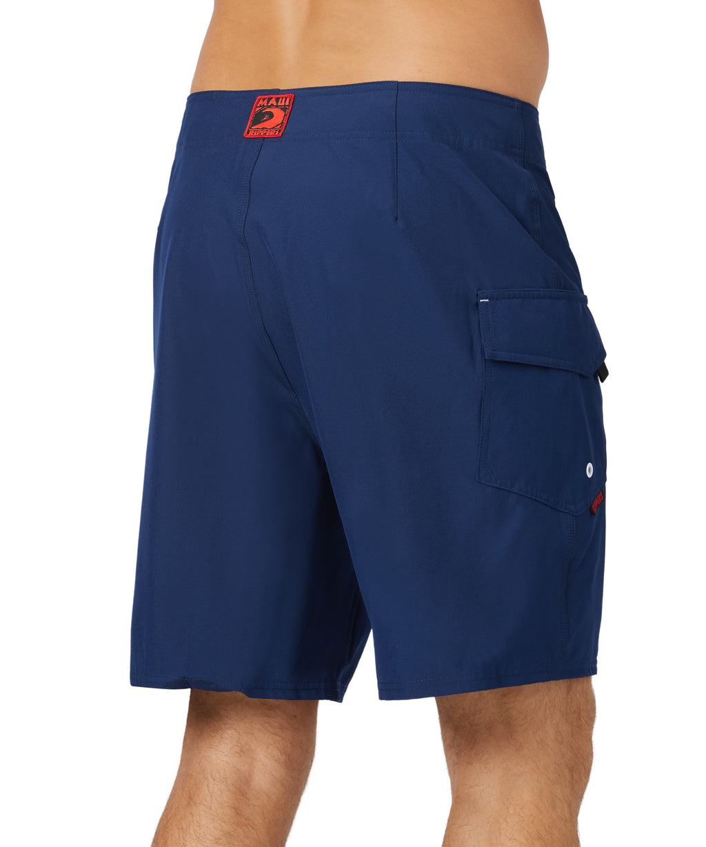 19" Stretch Lifeguard & Fire Uniform Boardshort - Navy