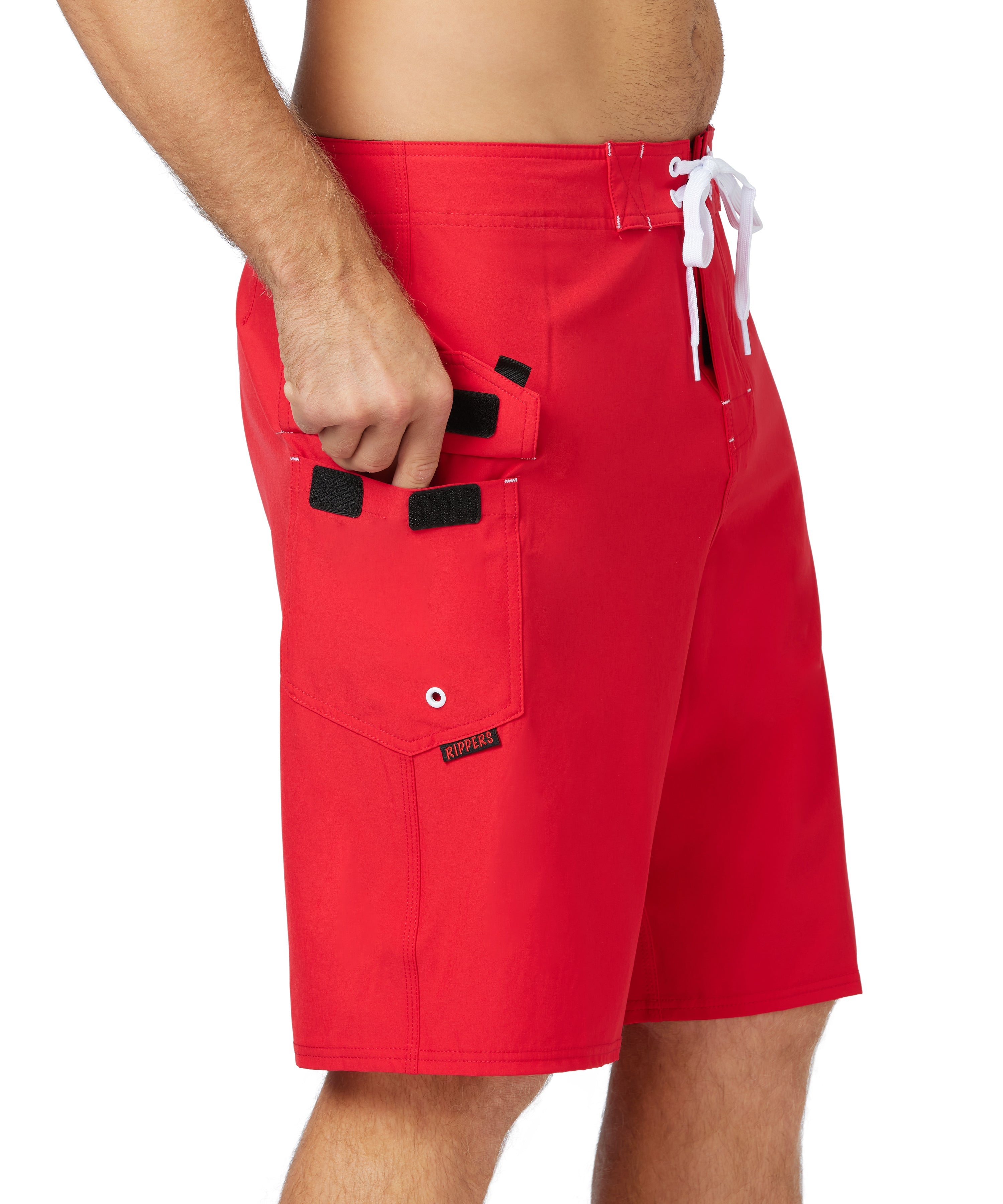 21" Stretch Lifeguard Uniform Boardshort - Red