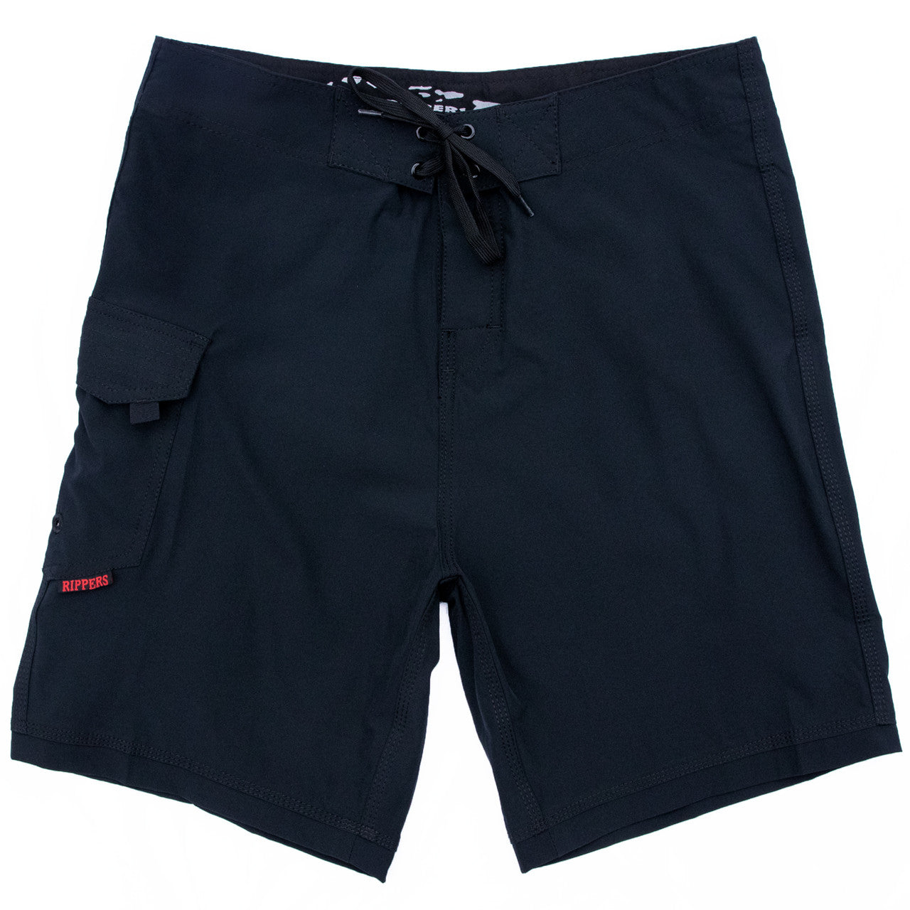 Black 19" Stretch Lifeguard Uniform Boardshort