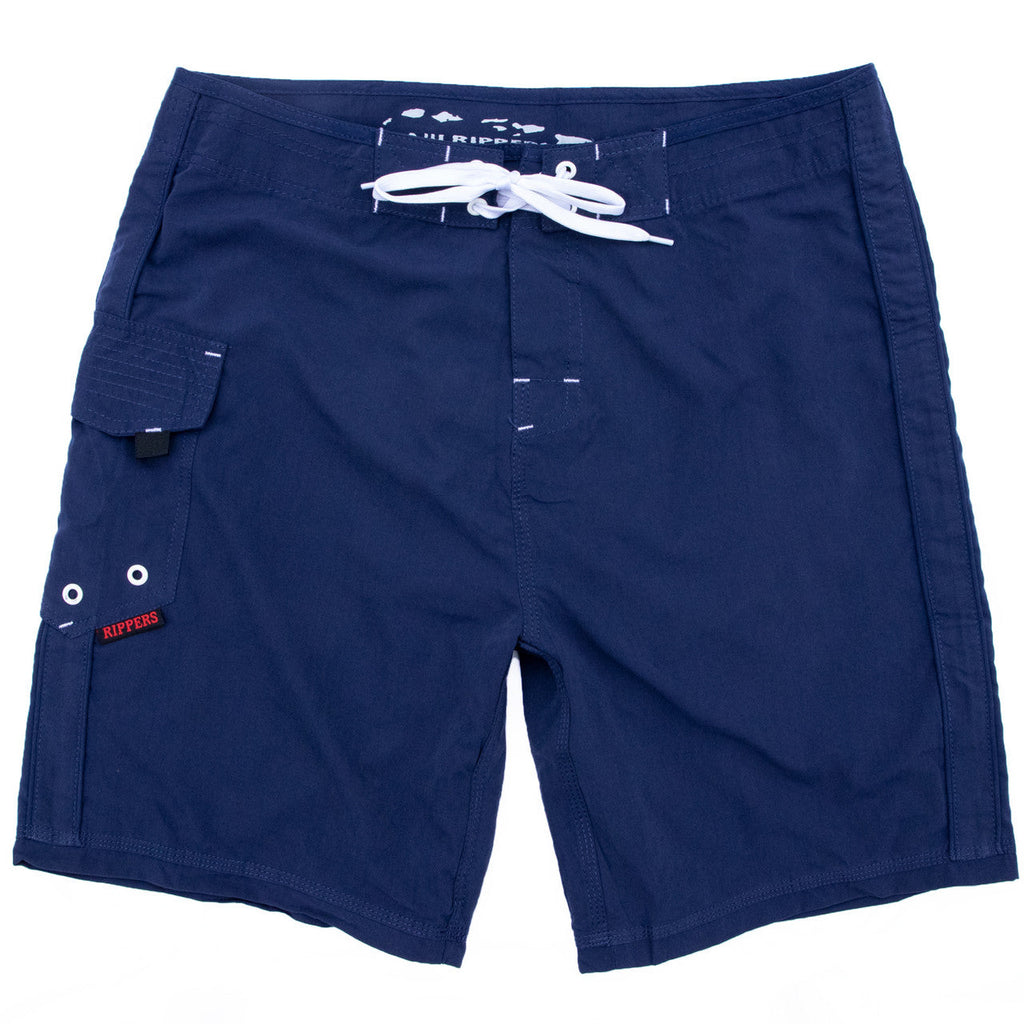 19" Microfiber Lifeguard Uniform Boardshort - Navy