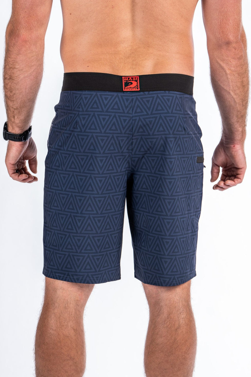 Blue Geo 21" Stretch Boardshort