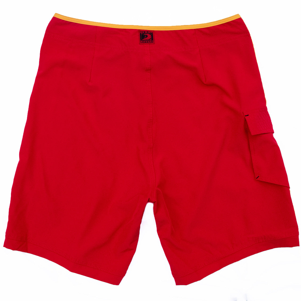 19" Microfiber Hawaiian Lifeguard Uniform Boardshort - Red/Yellow